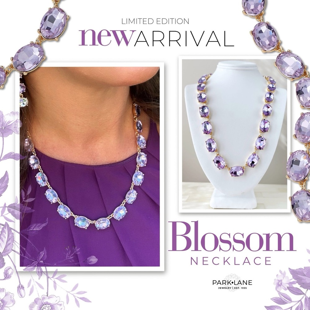 Park Lane Blossom Necklace - Lavender and Gold FREE SHIP! TODAY ONLY!!